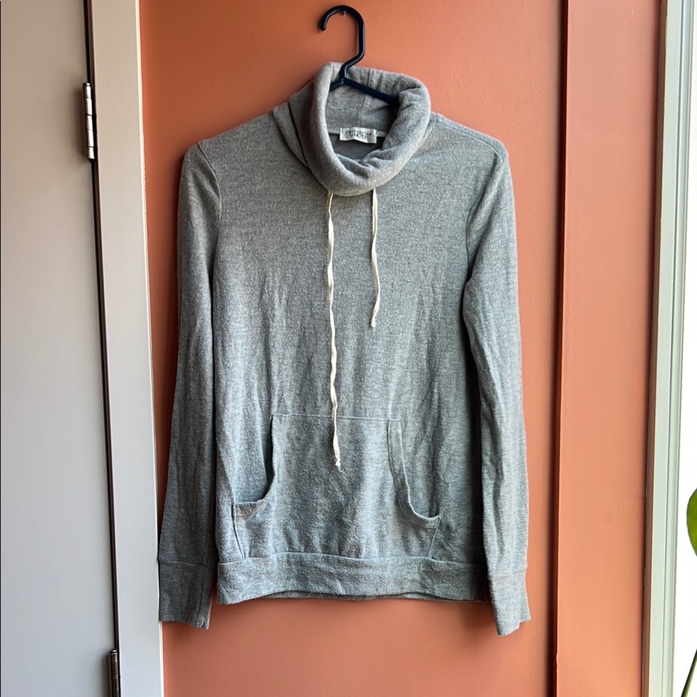 Urban Outfitters Gray Turtleneck Pullover Hoodie Sweater